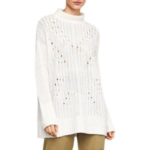 BCBG MAXAZRIA Turtleneck Sequin Tunic Sweater